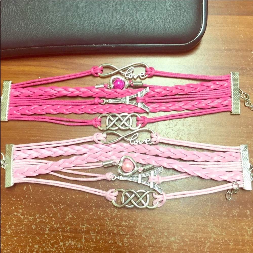 5 Paris themed bracelets